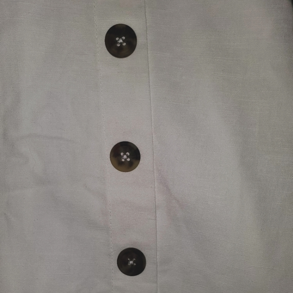 NEW NWT Lulus Louetta White Button-Down Mini Dress - Picture 6 of 10